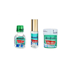 POY-SIAN Thai Herbal Inhaler & Pim-Saen Balm Oil – 4 Types Available