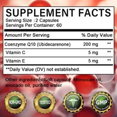 Coq10 200Mg, Supports Heart Health, 30/60/120 Rapid Release Capsules