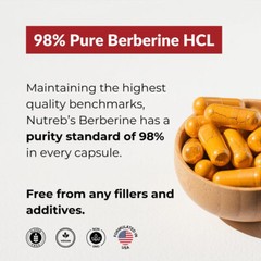 Berberine + Black Pepper Capsules – 1200mg – Cardiovascular Health Protection