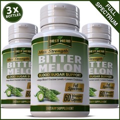 180 CAPSULES BITTER MELON CHOLESTEROL REDUCTION BLOOD SUGAR SUPPORT GLUCOSE PILL