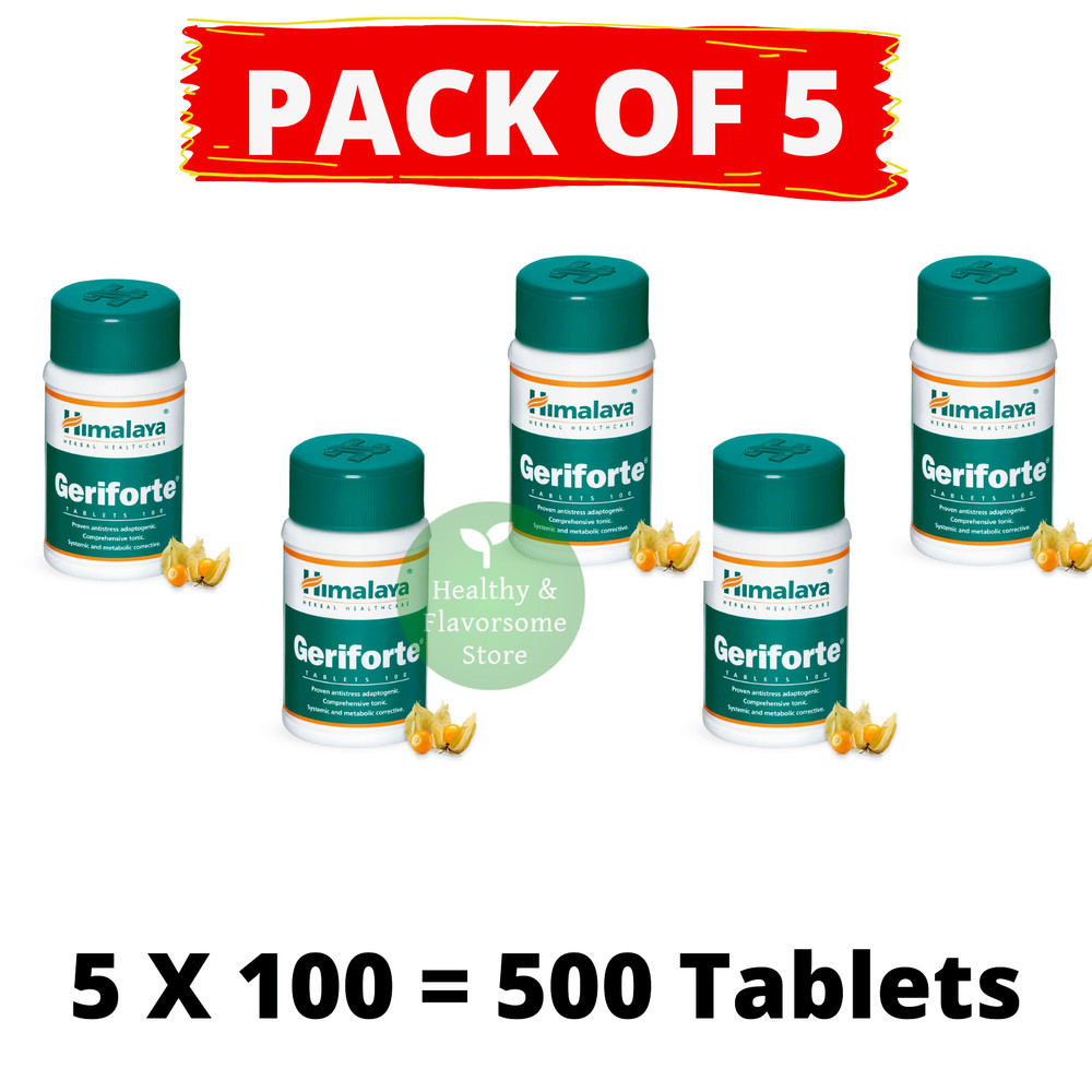 Himalaya HERBAL Geriforte Tab Manages Stress & Metabolism 5 Box FREE SHIP 2026