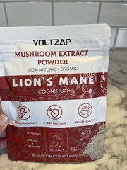 2X VOLTZAP Mushroom Extract Powder, Lion’s Mane Exp 7/2026