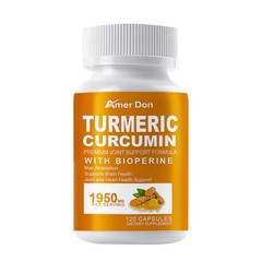 Turmeric Curcumin 1950mg 95% Extract with Black Pepper Antioxidant Support
