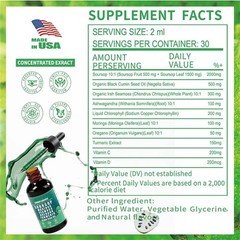 Potent 10-in-1 Soursop Bitters Drops with Sea Moss Moringa Turmeric Black See