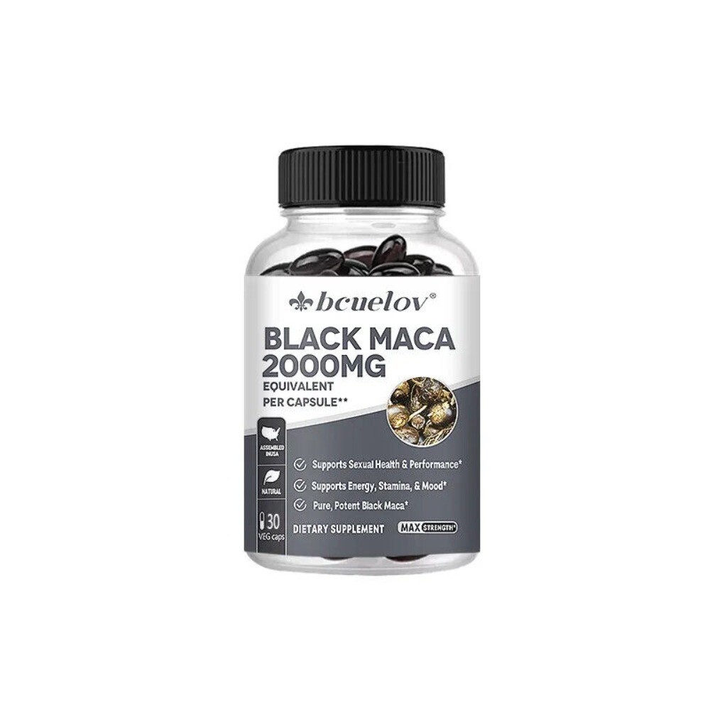 Black Maca Root 2000mg per caps (4:1 Extract) 120 Veggie Capsules