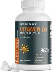Bronson Vitamin D3 10,000iu (250mcg) 1 Year Supply for Healthy Muscle Function a