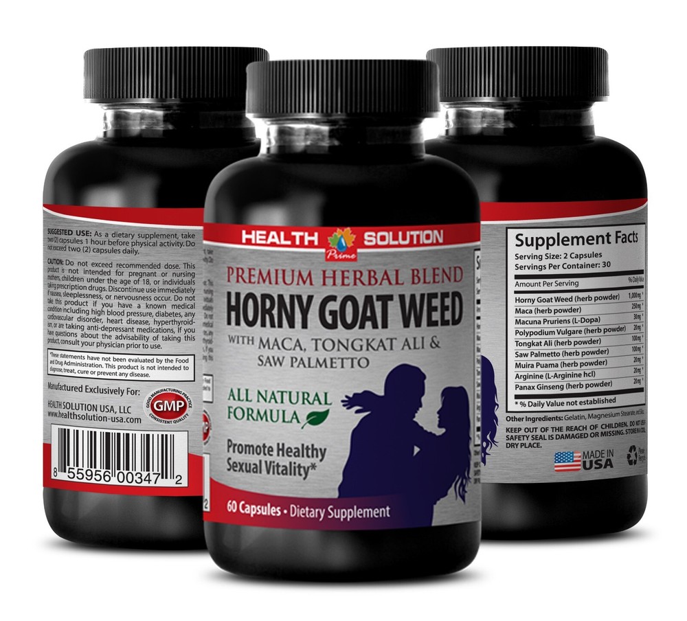 HORNY GOAT WEED COMPLEX – Saw Palmetto, Herbal Supplement, Maca1Bot