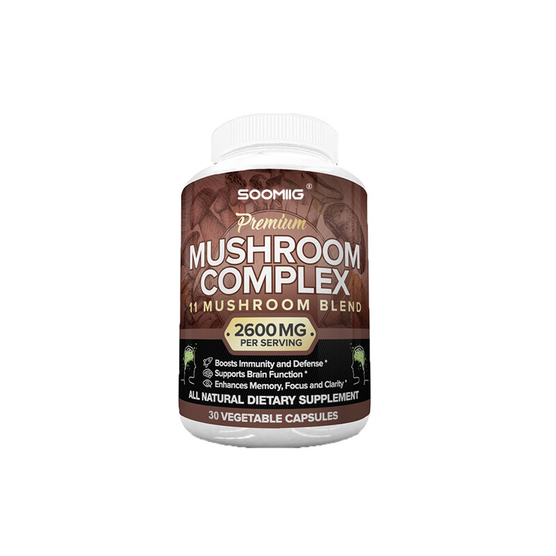 Mushroom Complex Supplement Capsules – 11 Mushrooms Lions Mane, Reishi, Chaga