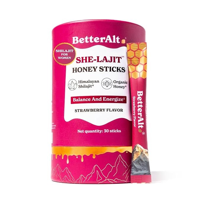 Pure Himalayan She-Lajit Honey Sticks with Organic Honey, Naturally Sweeter 30N