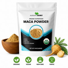 Mayan’s Secret – Maca Root Powder 16oz Organic USDA Certified Parve Non-GMO