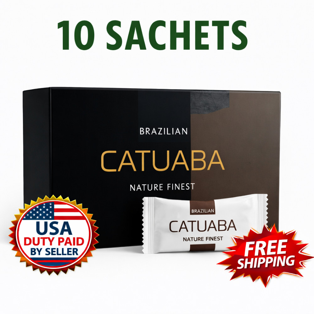 Catuaba Herbal 10 Sachets Natural Energy Vitality Booster for Men Free Shipping