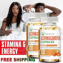 Organic Ashwagandha 1200mg Capsule with Black Pepper For Daily Stress & Mood