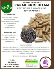 FRESH CAPSULE PASAK BUMI HITAM NATURAL HERBAL PREMIUM ORGANIC
