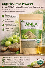Amla Powder 24 oz (672g) Pure Indian Gooseberry Superfood Hair Skin Herbal