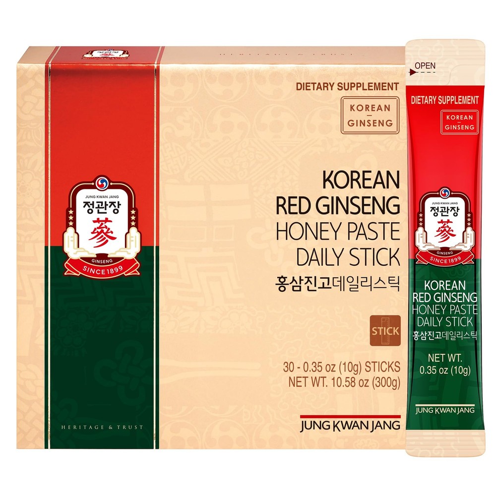 Korean Red Ginseng Honey Paste Daily Stick | Poria Mushroom, Rehmannia Extrac…