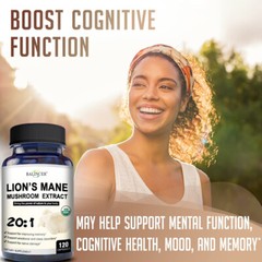 Lion’s Mane Capsules | Vegetarian | Non-GMO | Improves Sleep Quality