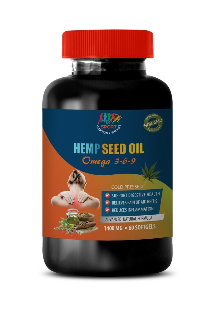 omega 3-6-9 capsules, HEMP SEED OIL ORGANIC 1400mg 1B, prevent join inflammation