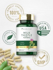 Milk Thistle Supplement 120 Capsules High Potency Extract Vegetarian Non-GMO