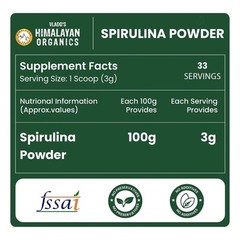 Organic Spirulina Powder (100g) | Rich in Protein, Vitamins & Minerals M154
