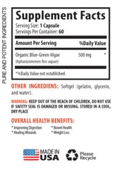 anemia support – Organic BLUE GREEN ALGAE 500mg – klamath blue green algae 2 Bot