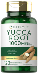 Yucca Root Capsules 1000mg | 120 Count | Non-GMO, Gluten Free | By Carlyle