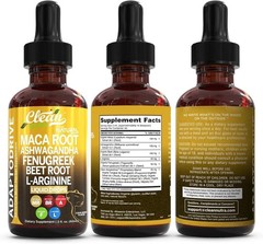 Clean Nutra Organic Maca Root Liquid Drops with Ashwagandha,Fenugreek, Beet Root