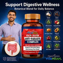 Anti Parasite Complex 3 Bottles Herbal Detox Wellness Support 270 Caps