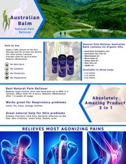Natural Pain Reliever Oil Australian Balm 8 oz. Pain + Respiratory Problems