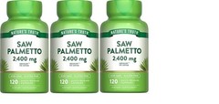 NT Saw Palmetto Extract | 2400mg | 120 Capsules(pack of 3) Total 360 exp 11/27