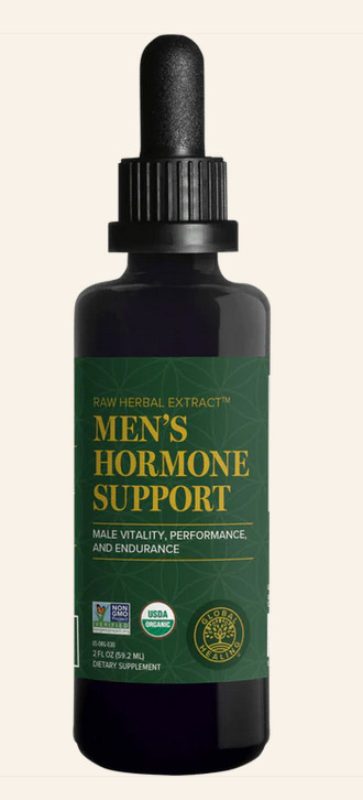 Global Healing Organic Raw Herbal Extract Men’s Hormone Support, 2 fl. oz.