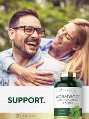 Sweet Wormwood 430 mg | 200 Capsules | Non-GMO & Gluten Free | By Carlyle
