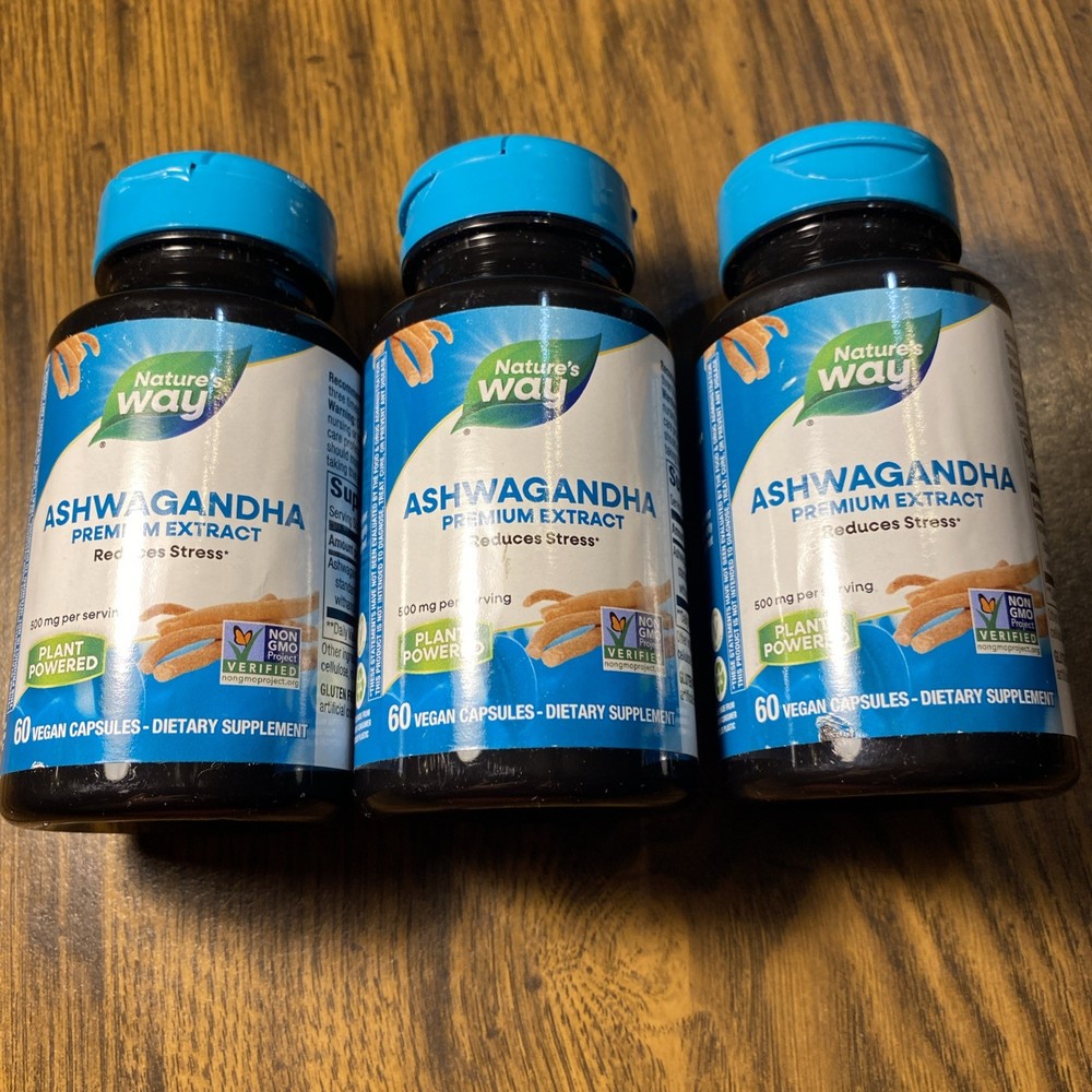Nature’s Way Ashwagandha Extract Helps Reduce Stress 180 VegCaps Exp 05/27