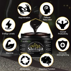100% Pure Organic Himalayan Shilajit, Soft Resin, Extremely Potent, Fulvic Acid