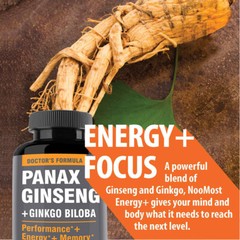 Panax Ginseng + Ginkgo Biloba Most Effective Supports Stamina and Memory