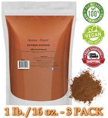 1lb. Nutmeg Powder 3 lbs. (x3-1lb) 100% Pure Natural Ground Spice Myristicaceae