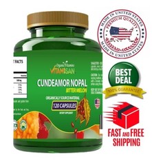 3 Cundeamor NOPAL MELÓN AMARGO herbaL Organically Grown Bitter Melon 360 CAPS