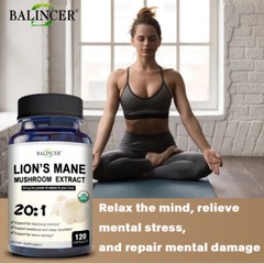 Lion’s Mane Capsules | Vegetarian | Non-GMO | Improves Sleep Quality