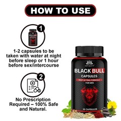Intimify Black Bull Capsules (30 Count)–Natural Herbal Men’s Wellness Supplement