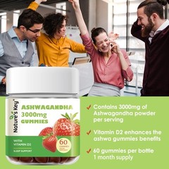 Nature’s Key Ashwagandha Gummies, 3000mg High Potency Ashwagandha Root Extract