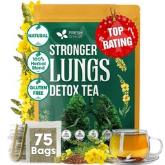 75 Tea Bags – Mullein Leaf, Ginseng, Elderberry, Ginger & Thyme – Lung Cleanse,