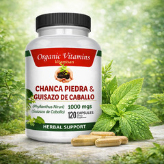Chanca Piedra 1000mg with Horsetail Extract 120 Caps | Phyllanthus Guisazo Detox