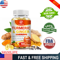 Turmeric Curcumin Highest Potency 95% 1950mg with BioPerine Black Pepper Extract