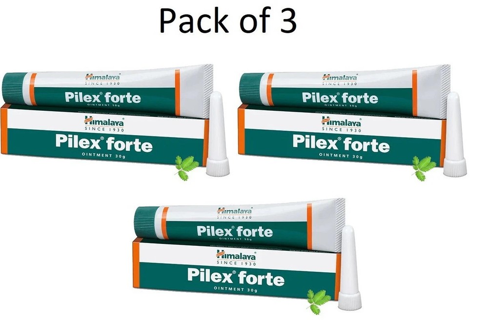 3X 30g Himalaya Pilex Forte Ointment HERBALS PILES HEMORRHOIDS RECTAL ITCHING