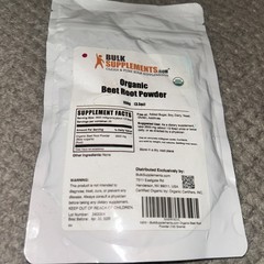 BulkSupplements Organic Beet Root Powder 3.5oz (100g) 29 Servings