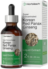 Korean Red Ginseng | 2 fl oz Liquid Extract | Panax | Vegetarian | by Horbaach