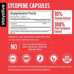 2 Pack STAY ALIVE Lycopene 60mg 240 Veg Caps Men Prostate Heart Health Support