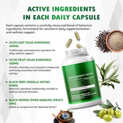 NESSARIT Olive Leaf & Olive Fruit 60% Oleuropein 60% Hydroxytyrosol – Black S…