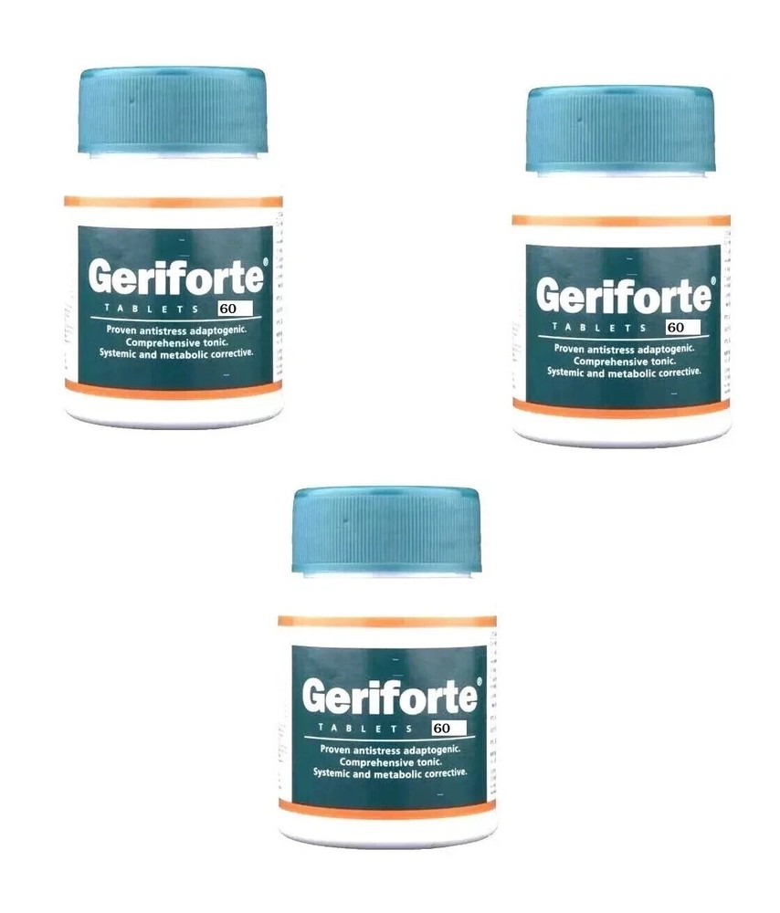 Himalaya Geriforte 60 Tabs x3 | Stress Support | Exp 12-2028 Herbal Remedy