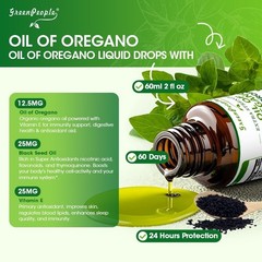 Oregano Oil Organic Liquid Drops for Adults and Kids – Super Concentrated 2fl oz