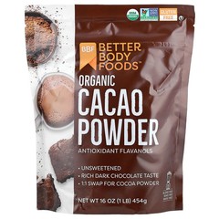 2 X BetterBody Foods, Organic Cacao Powder, 16 oz (454 g)
